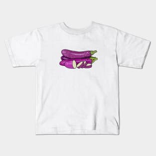 Eggplant cartoon illustration Kids T-Shirt